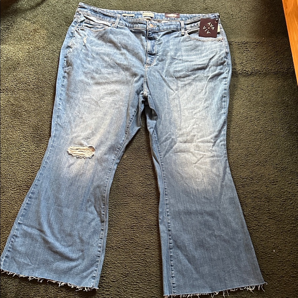 AVA &VIV denim jeans women’s size 26 high rise flare